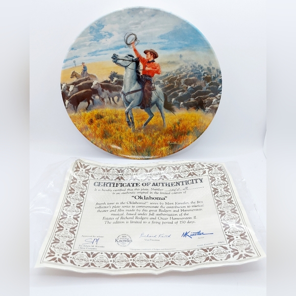 Knowles Other Oklahoma Fourth In The Oklahoma Movie Series Collectors Plate Coa Poshmark